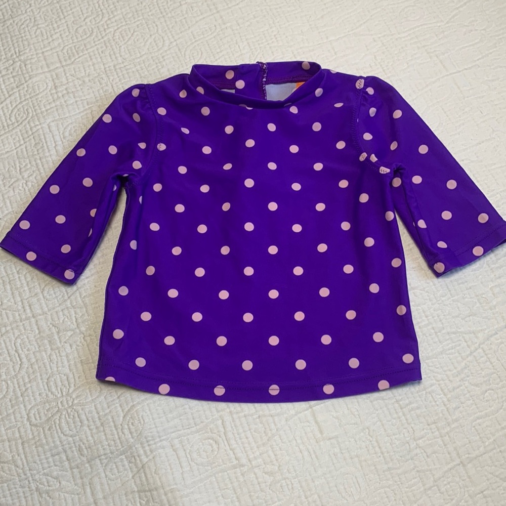 18-24m (4/$20) Purple Polka-Dot Rashguard Top by Joe Fresh